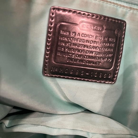 Coach Poppy Black Patent Leather Women's Hobo Tote Bag - Picture 6 of 11